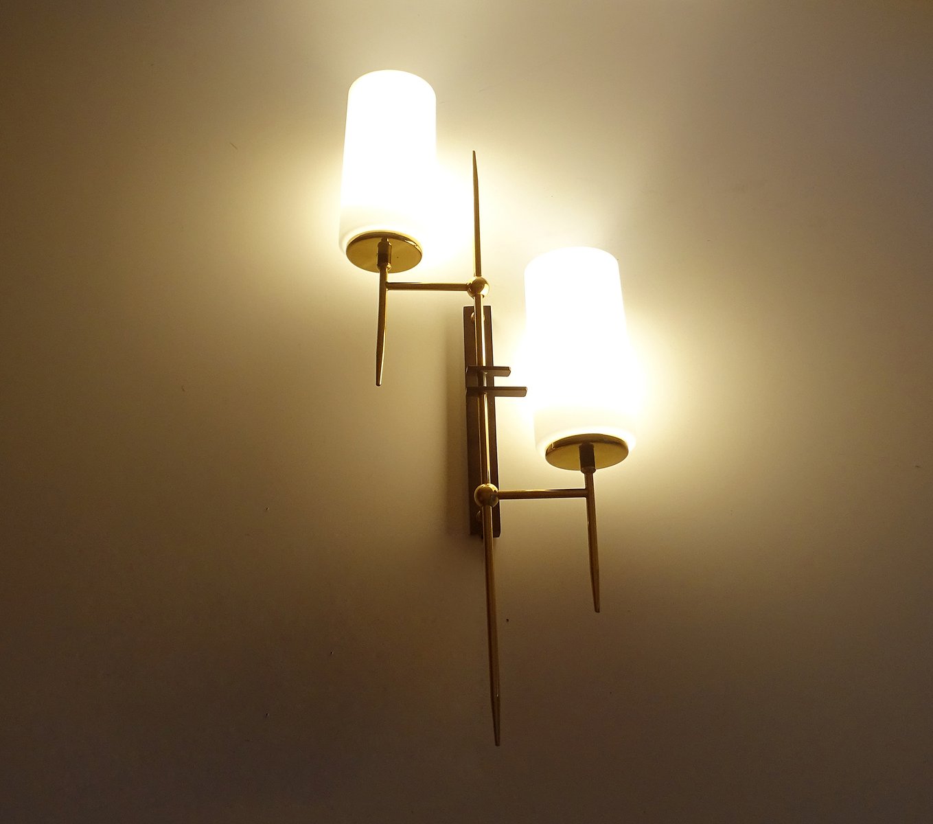 Large Vintage Wall Lights from Lunel, 1960s, Set of 2