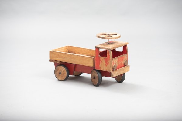 Large Vintage Wooden Childs Toy Truck-TR-1262664