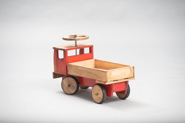 Large Vintage Wooden Childs Toy Truck-TR-1262664