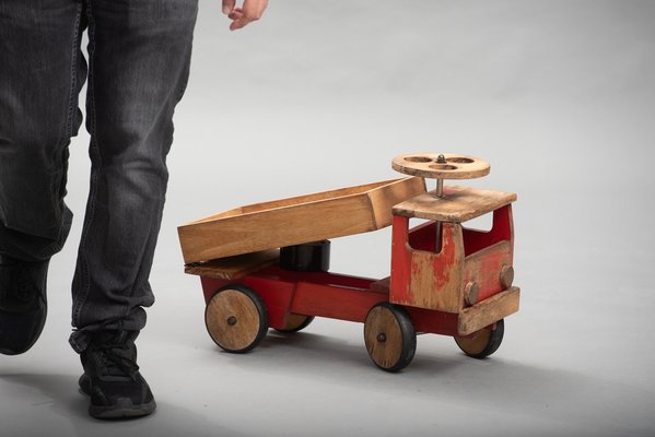 Large Vintage Wooden Childs Toy Truck-TR-1262664