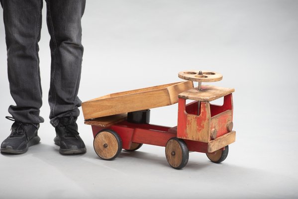 Large Vintage Wooden Childs Toy Truck-TR-1262664