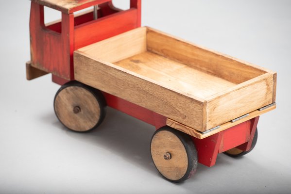 Large Vintage Wooden Childs Toy Truck-TR-1262664