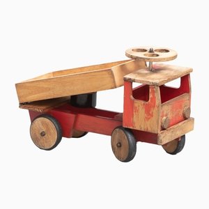 Large Vintage Wooden Childs Toy Truck-TR-1262664