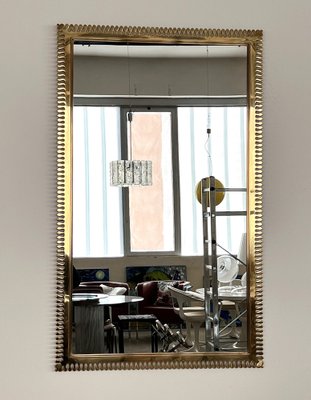 Large Wall Mirror in Brass from Vereinigte Werkstätten München, 1970s-VNE-1804376