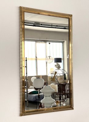 Large Wall Mirror in Brass from Vereinigte Werkstätten München, 1970s-VNE-1804376