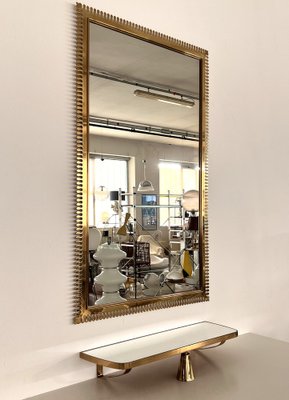 Large Wall Mirror in Brass from Vereinigte Werkstätten München, 1970s-VNE-1804376