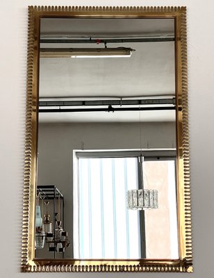 Large Wall Mirror in Brass from Vereinigte Werkstätten München, 1970s-VNE-1804376