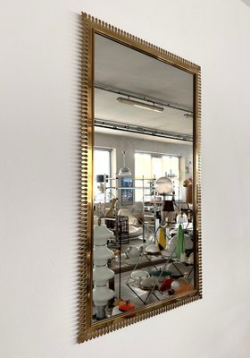 Large Wall Mirror in Brass from Vereinigte Werkstätten München, 1970s-VNE-1804376