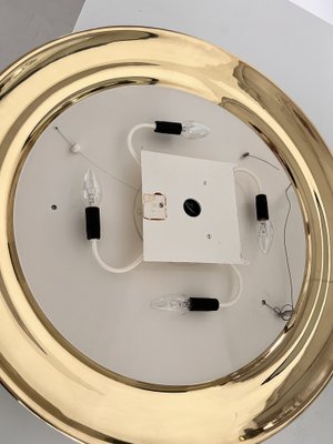 Large Wall Mirror with Brass Frame from Vereinigte Werkstätten Collection, 1970s-VNE-1816897