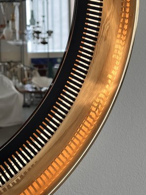 Large Wall Mirror with Brass Frame from Vereinigte Werkstätten Collection, 1970s-VNE-1816897