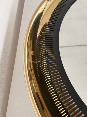 Large Wall Mirror with Brass Frame from Vereinigte Werkstätten Collection, 1970s-VNE-1816897