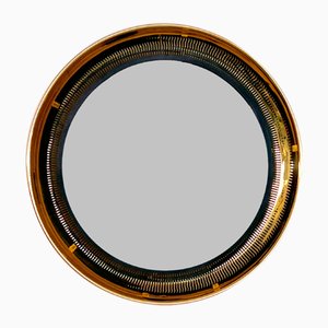 Large Wall Mirror with Brass Frame from Vereinigte Werkstätten Collection, 1970s-VNE-1816897