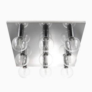 Large Wall or Ceiling Light in Chrome and Glass by Motoko Ishii for Staff, 1970s-QBR-1427739