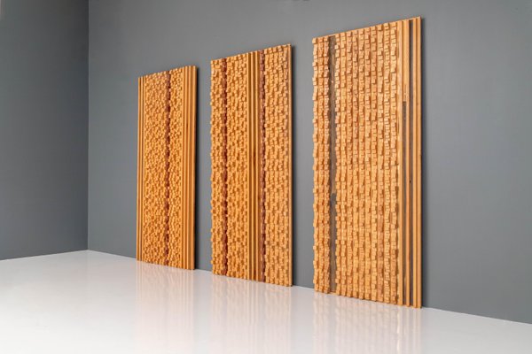 Large Wall Panels by Stefano Damico, Italy, 1974, Set of 3-ITV-1299166