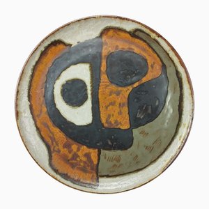 Large Wall Plate with Abstract Motif by Anne & Peter Stougaard Bornholm for Studio Keramik, 1970s-SFQ-1813754