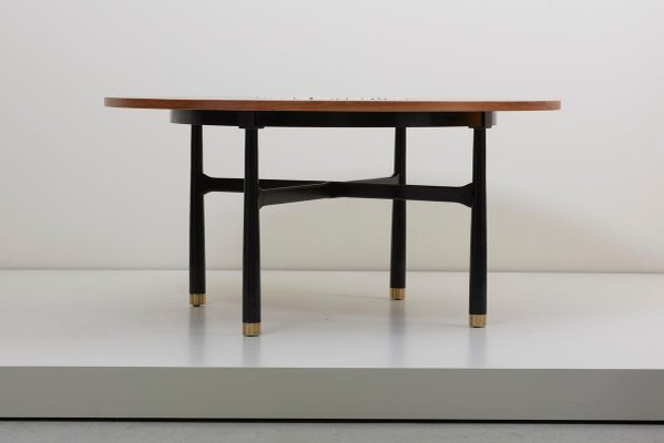 Large Walnut and Terrazzo Marble Table by Harvey Probber, 1960s-SFD-631561