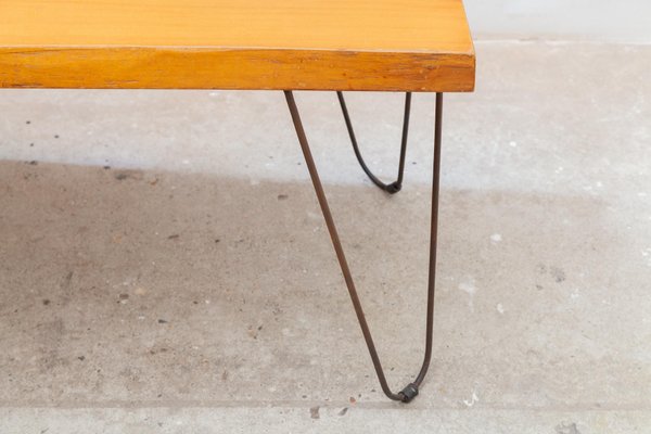 Large Walnut Tree Trunk Coffee Table, 1960s-KL-997191