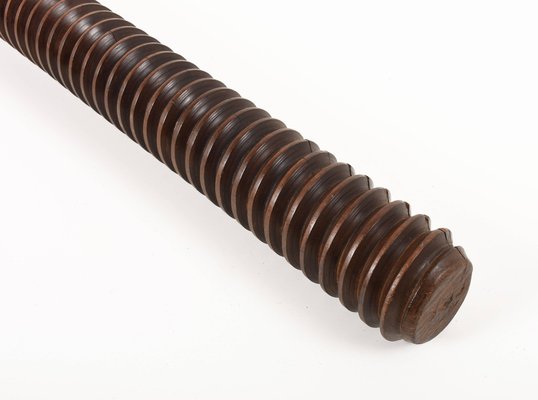 Large Walnut Wine Press Screw Sculpture, Italy, 1900s-JDR-1126295