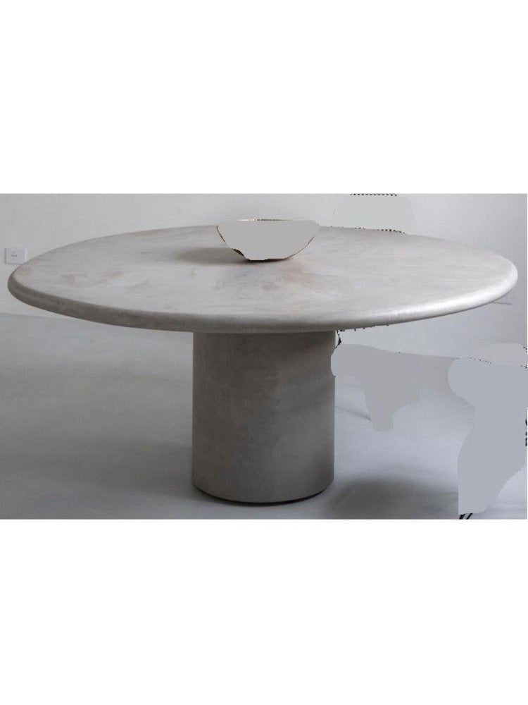 Large Waxed Concrete Round Table by Bicci De Medici