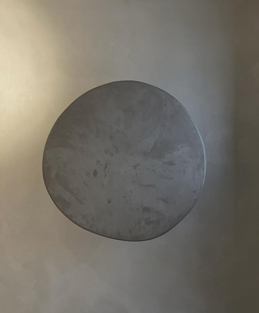 Large Waxed Concrete Round Table by Bicci De Medici