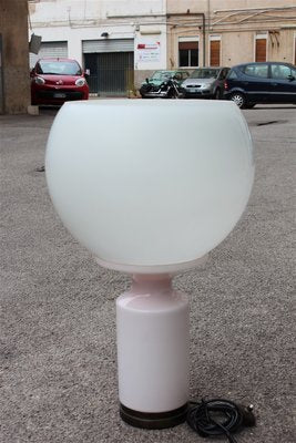 Large White and Pink Table Lamp from Vistosi, 1960s-EH-645660