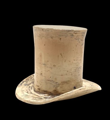 Large White Ceramic Top Hat Sculpture, France, 1950s-TXN-1355084