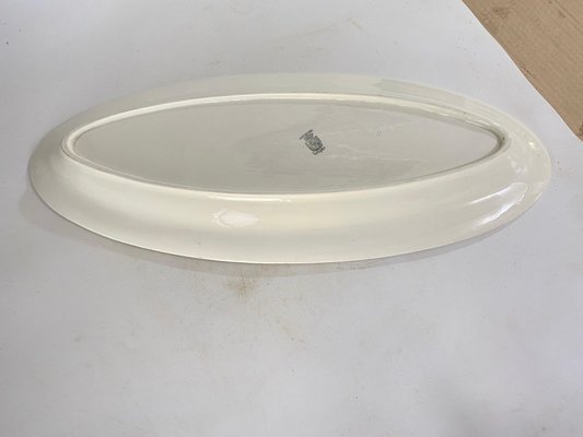 Large White Enameled Faience Dish from Digoin & Sarreguemines, 1930s-UR-1746567