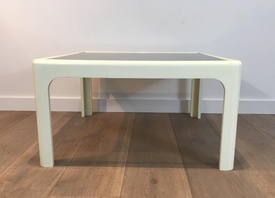 Large White Fiberglassside Tables from Poschinger, Germany, 1970s, Set of 2-BA-658584