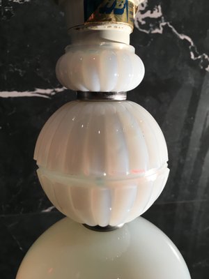 Large White Glass Table Lamp, 1970s-WQQ-775627