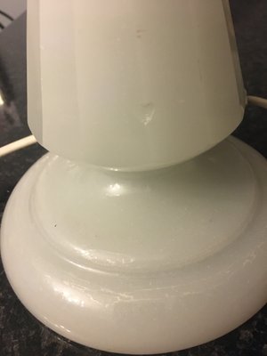 Large White Glass Table Lamp, 1970s-WQQ-775627