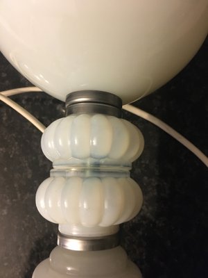 Large White Glass Table Lamp, 1970s-WQQ-775627