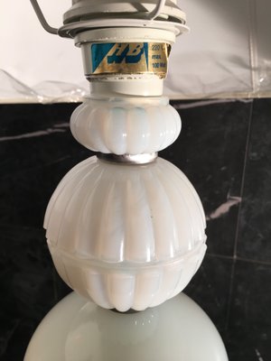 Large White Glass Table Lamp, 1970s-WQQ-775627