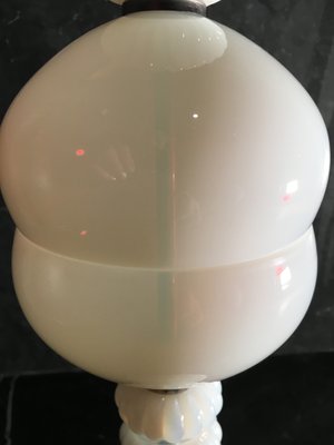 Large White Glass Table Lamp, 1970s-WQQ-775627