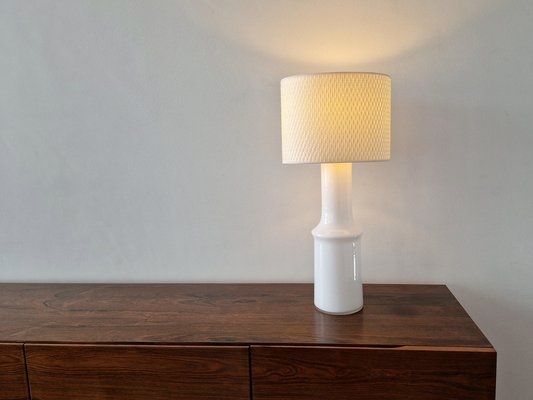 Large White Glass Table Lamp by Gert Nyström for Hyllinge, Sweden, 1960s-NV-1452809