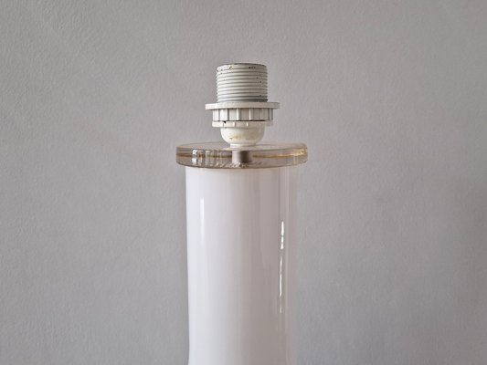 Large White Glass Table Lamp by Gert Nyström for Hyllinge, Sweden, 1960s-NV-1452809