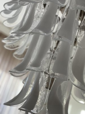 Large White Murano Chandelier in the Style of Mazzega-ARN-1128721