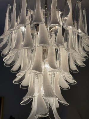 Large White Murano Chandelier in the Style of Mazzega-ARN-1128721