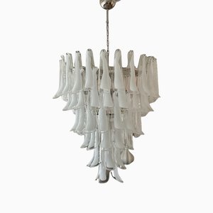 Large White Murano Chandelier in the Style of Mazzega-ARN-1205677