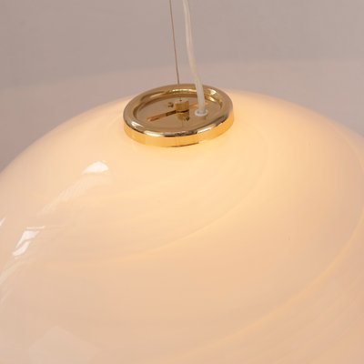 Large White Murano Glass Ceiling Lamp with Filigree Spiral-MPO-1325986