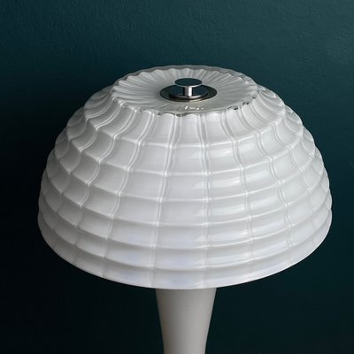 Large White Murano Mushroom Table Lamp, Italy, 1970s-WQC-1397300