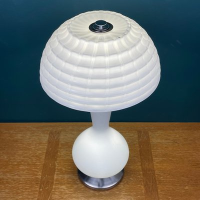 Large White Murano Mushroom Table Lamp, Italy, 1970s-WQC-1397300