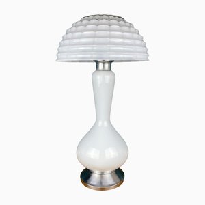 Large White Murano Mushroom Table Lamp, Italy, 1970s-WQC-1397300