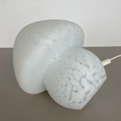 Large White Mushroom Frosted Glass Table Light, Italy, 1970s-QZ-1125099