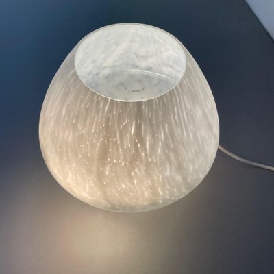 Large White Mushroom Frosted Glass Table Light, Italy, 1970s-QZ-1125099