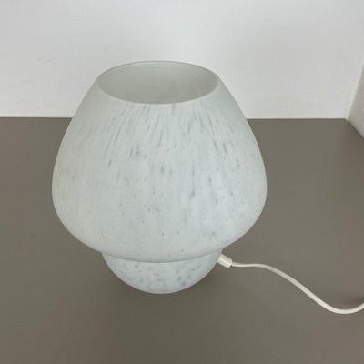 Large White Mushroom Frosted Glass Table Light, Italy, 1970s-QZ-1125099