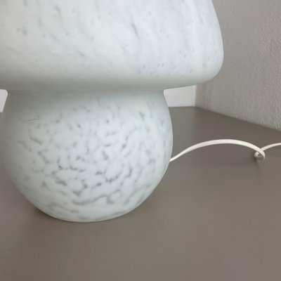 Large White Mushroom Frosted Glass Table Light, Italy, 1970s-QZ-1125099