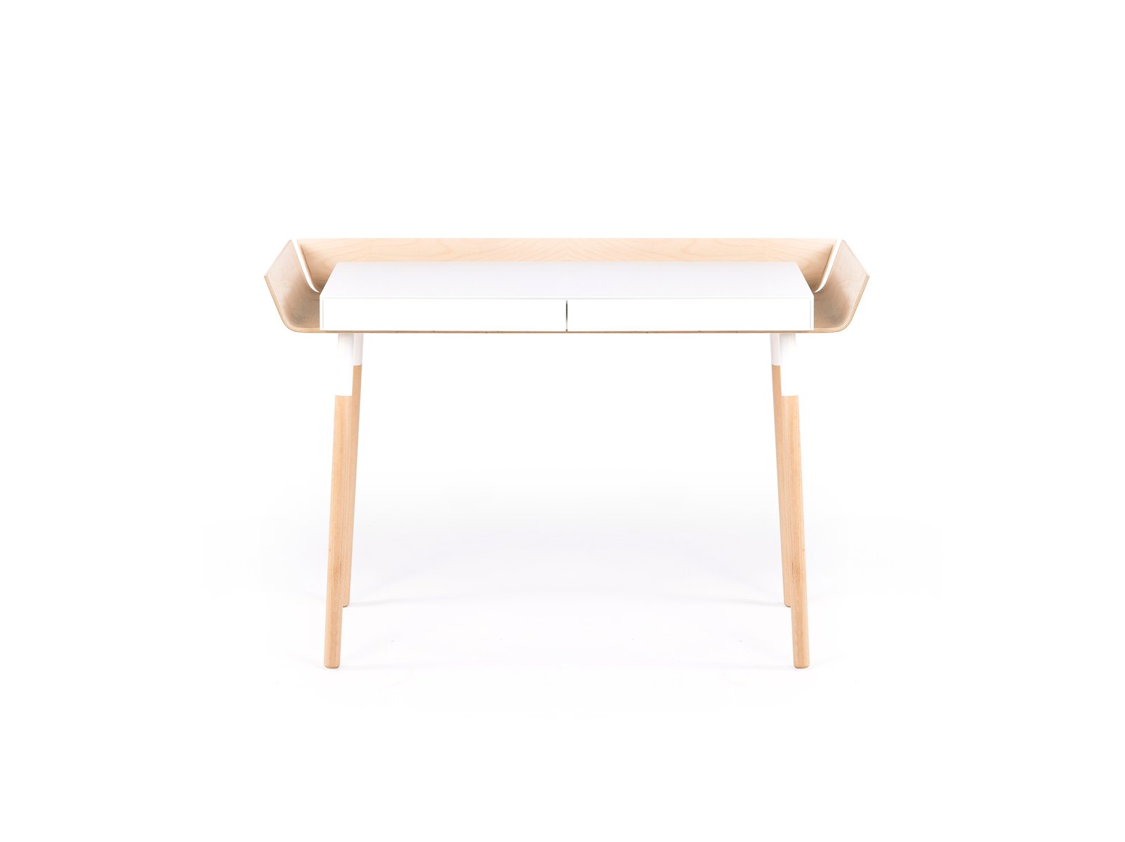 Large White My Writing Desk in Birch by etc.etc. for Emko