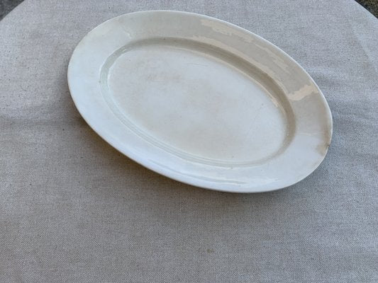 Large White Oval Serving Dish, 1950-OXJ-1722223