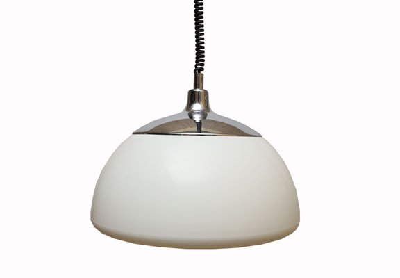 Large White Plastic Ceiling Lamp, 1970s-PF-604073