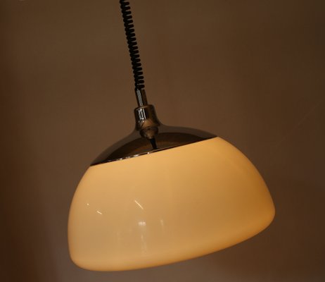 Large White Plastic Ceiling Lamp, 1970s-PF-604073